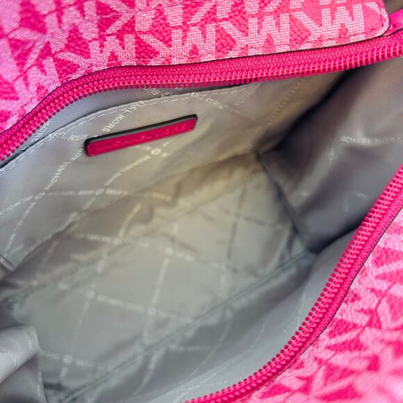 Michael Kors Mirella Small Ombré Signature Logo Crossbody Bag Dragonfruit - Picture 9 of 11